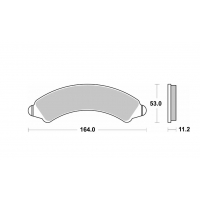 SBS NOWOŚĆ KLOCKI HAMULCOWE KH728 OFF-ROAD SINTER KOLOR ZŁOTY PRZÓD POLARIS POLARIS RZR PRO/ TURBO / XP4 '16-'23, RZR PRO R / PR