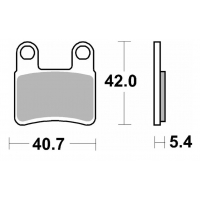 SBS KLOCKI HAMULCOWE KH257/2 (PARKING BRAKE PAD - HAMULEC POSTOJOWY) KYMCO MAXXER / MXU '08-'14 STREET STANDART CERAMIC KOLOR CZ