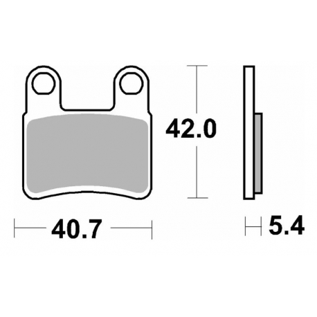 SBS KLOCKI HAMULCOWE KH257/2 (PARKING BRAKE PAD - HAMULEC POSTOJOWY) KYMCO MAXXER / MXU '08-'14 STREET STANDART CERAMIC KOLOR CZ
