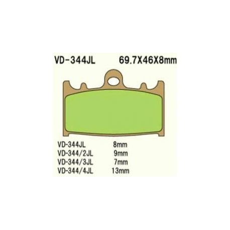 VESRAH KLOCKI HAMULCOWE KH158 SPIEK METALICZNY (ZŁOTE) (MADE IN JAPAN)