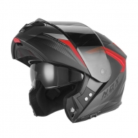 NOX KASK SZCZĘKOWY (FLIP-UP) Z BLENDĄ N968 SHIFT KOLOR CZARNY/CZERWONY MAT ROZMIAR M