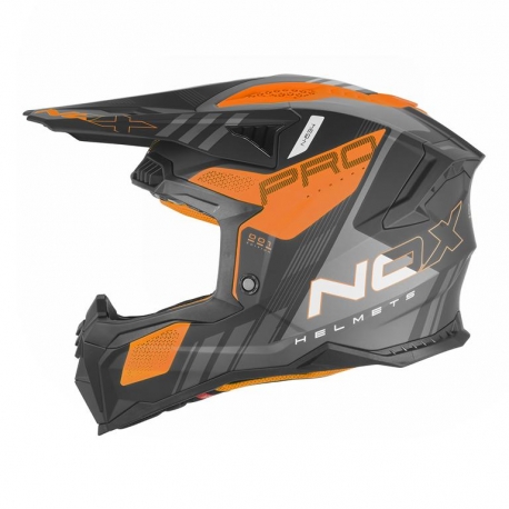 NOX KASK OFF ROAD / CROSS N634 STORM KOLOR CZARNY MAT/POMARAŃCZOWY FLUO ROZMIAR XL