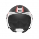 NOX KASK OTWARTY JET Z BLENDĄ N182 ROUND KOLOR CZARNY MAT/CZERWONY ROZMIAR M