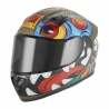 NOX KASK INTEGRALNY (FULL FACE) N731 SCRAPPY KID / JUNIOR (DZIECIĘCY) KOLOR ZIELONY (KHAKI)/CZARNY/NIEBIESKI MAT ROZMIAR L