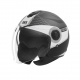 NOX KASK OTWARTY JET Z BLENDĄ N182 ROUND KOLOR CZARNY MAT/SREBRNY ROZMIAR L