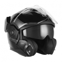 NOX PREMIUM KASK SZCZĘKOWY FLIP-BACK (SZCZĘKA DO TYŁU) Z BLENDĄ SPINNER KOLOR CZARNY ROZMIAR XL