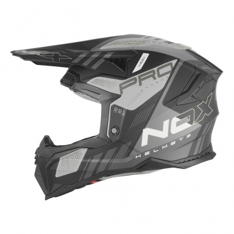 NOX KASK OFF ROAD / CROSS N634 STORM KOLOR SREBRNY MAT/CZARNY ROZMIAR M