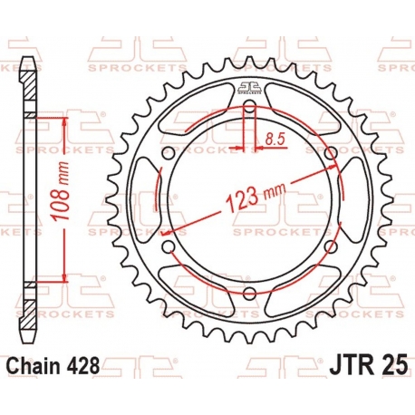 JT ZĘBATKA TYLNA 4606 58 APRILIA RS / REPLICA / TUONO '21-'23 (460658JT) (ŁAŃC. 428)