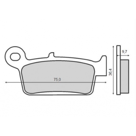 SCHUH WYPRZEDAŻ KLOCKI HAMULCOWE KH131 HONDA CR 125R/250R/500R '87-'01, XR 400R '96-'03, XR 600/650L/R '93-'07, KAWASAKI KX 125/