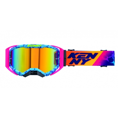 KENNY RACING GOGLE PERFORMANCE EVO 2 SOCAL- LUSTRO KOLOR RÓŻOWY/NIEBIESKI/POMARAŃCZOWY
