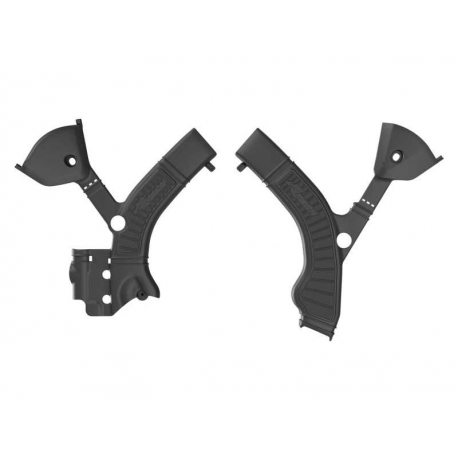 RACETECH (RTECH) 2025/12 OSŁONY RAMY (KOMPLET) BI-MATERIAL SUPER GRIP TRIUMPH TF 250 X / 450 RC '24-'26 KOLOR CZARNY