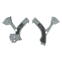 RACETECH (RTECH) 2025/12 OSŁONY RAMY (KOMPLET) BI-MATERIAL SUPER GRIP TRIUMPH TF 250 X / 450 RC '24-'26 KOLOR SZARY / CZARNY