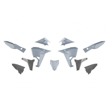 RACETECH (RTECH) 2025/12 KOMPLET PLASTIKÓW (REVOLUTION) (BEZ PRZEDNIEGO BŁOTNIKA) KOVE X PRO / RALLY 800 '24-'25 KOLOR SZARY / C