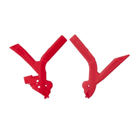 RACETECH (RTECH) 2025/12 OSŁONY RAMY (KOMPLET) BI-MATERIAL SUPER GRIP BETA RR 250 / 300 / 350 / 390 / 430 / 480 '24, KOLOR CZERW