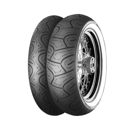 CONTINENTAL OPONA 130/70-18 CONTILEGEND 63H TL M/C WW BIAŁY BOK PRZÓD DOT 10/2025 (240302)