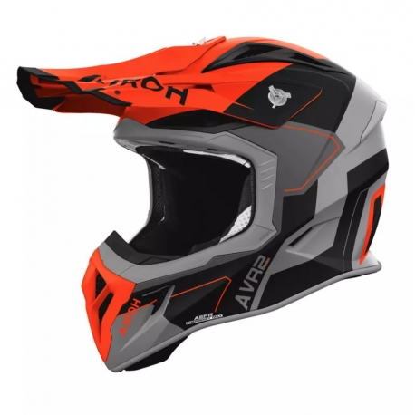 AIROH KASK CROSS / ENDURO / ATV / QUAD AVIATOR ACE 2 SHIELD ORANGE MATT KOLOR POMARAŃCZOWY/CZARNY/SZARY MAT ROZMIAR L