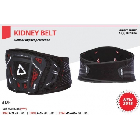 LEATT PAS NERKOWY KIDNEY BELT 3DF 3.5 BLACK KOLOR CZARNY ROZMIAR S/M