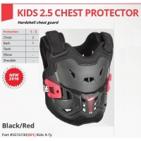 LEATT OSŁONA KLATKI PIERSIOWEJ (BUZER) CHEST PROTECTOR 2.5 KIDS BLACK KOLOR CZARNY/CZERWONY (4-7 LAT, 110-134 CM)