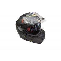 NOX PROMOCJA KASK SZCZĘKOWY (FLIP-UP) Z BLENDĄ N967 SYNCHRO KOLOR CZARNY/ŻÓŁTY FLUO/SZARY MAT ROZMIAR S - drobne rysy na kasku