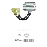 DZE REGULATOR NAPIĘCIA YAMAHA YZ 250FX '15-'19 YZ 450FX '16-'18 WR 250F '15-'19 WR 450F '16-'18 (2GB-81960-00) (SH828AB) (12A