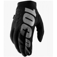 100 PROCENT RĘKAWICE CROSS/ENDURO BRISKER SOFTSHELL WOMAN DAMSKIE KOLOR CZARNY/SZARY ROZMIAR S