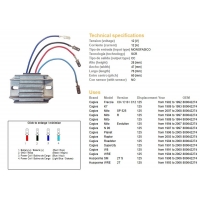 DZE REGULATOR NAPIĘCIA CAGIVA 125 MITO/PLANET/RAPTOR '89-'07 HUSQVARNA WRE 125 '93-'06 SM 125 '93-'06 (OEM-800042274)