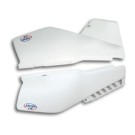 UFO BOCZKI POD SIEDZENIE YAMAHA XT 600 '87-'90 KOLOR BIAŁY (KPL.)