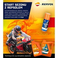 PROMOCJA REPSOL OLEJ SILNIKOWY 4T SMARTER SPORT 10W40 1L MA2 PÓŁSYNTETYCZNY + REPSOL SMAR DO ŁAŃCUCHA QUALIFIER CHAIN 400ML - 1S
