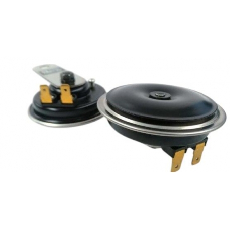 TOURMAX 2026/03 KLAKSON (SYGNAŁ DŹWIĘKOWY) UNIVERSALNY CZARNY 12V ( 2 SZT. ŚREDNICA 72,5MM) (MADE IN JAPAN)