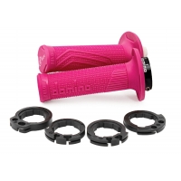 DOMINO MANETKI (GRIPY) OFF ROAD D-LOCK (Z ADAPTERAMI ROLGAZU - KTM, HUSQVARNA, GASGAS, HONDA, KAWASAKI, SUZUKI, YAMAHA) KOLOR RÓ