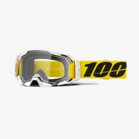 100 PROCENT GOGLE ARMATIC VALERA - CLEAR LENS - KOLOR BIAŁY/ŻÓŁTY - SZYBKA PRZEŹROCZYSTA