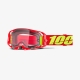 100 PROCENT GOGLE ARMATIC ENDURO MOTO DUAL PANE RED - CLEAR LENS - KOLOR CZERWONY - SZYBKA PRZEŹROCZYSTA
