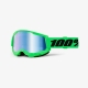 100 PROCENT GOGLE STRATA 2 NEON GREEN - BLUE MIRROR LENS - KOLOR ZIELONY FLUO- SZYBKA NIEBIESKIE LUSTRO
