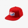 100 PROCENT CZAPKA Z DASZKIEM OFFICIAL FLEXFIT CAP RED KOLOR CZERWONY ROZMIAR L/XL