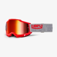 100 PROCENT GOGLE ACCURI 2 GATORBACK - RED MIRROR LENS- KOLOR CZERWONY/SZARY- SZYBKA CZERWONE LUSTRO