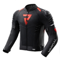 KURTKA MOTOCYKLOWA TEKSTYLNA REBELHORN VANDAL 2 AIR BLACK RED
