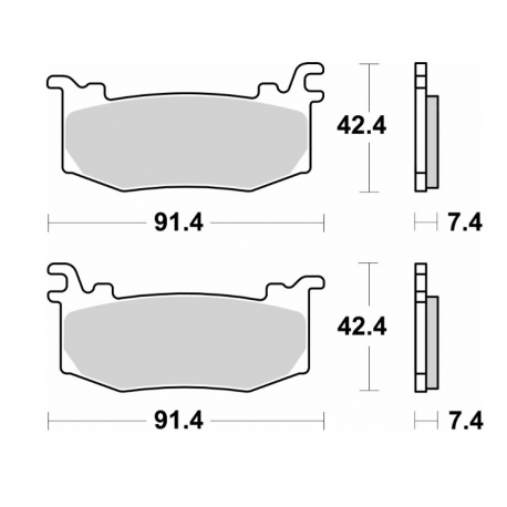 SBS KLOCKI HAMULCOWE KH RACING DUAL SINTER KOLOR ZŁOTY TARCZA PRAWA PRZÓD APRILIA RSV4 FACTORY '25-, DUCATI PANIGALE V4/V4S '25-