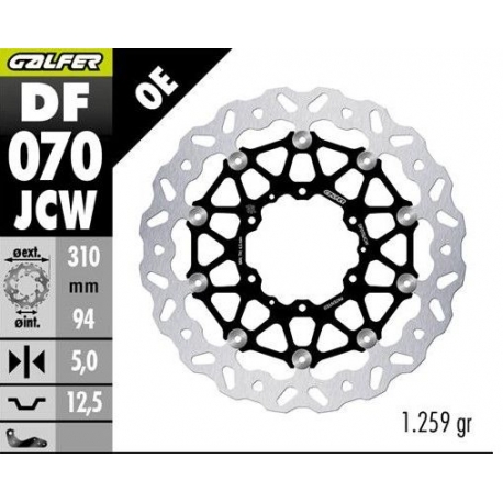 GALFER TARCZA HAMULCOWA PRZÓD HONDA CBR 600 RR '03-'17 CBR 1000 RR '04-'05 CB 1000 R '08-'17 CB 1300 F/S '05- CTX 1300 C '14