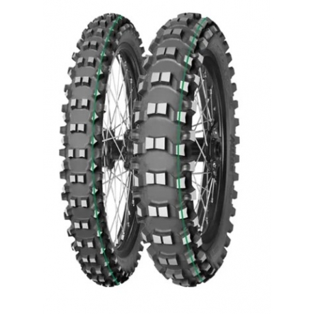 MITAS OPONA 110/100-18 TERRA FORCE-EX SM SUPER LIGHT (TECHNICAL ENDURO) (ZIELONY PASEK) 64R TYŁ DOT 47/2023 (zamiennik : 7000021