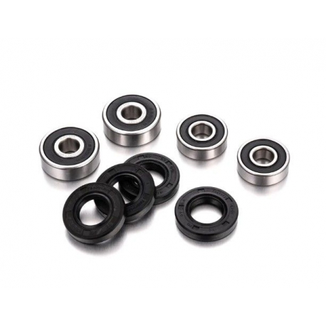 FACTORY LINKS 2026/01 ŁOŻYSKA KÓŁ PRZÓD I TYŁ Z USZCZELNIACZAMI KAWASAKI KX 65 '00-'26