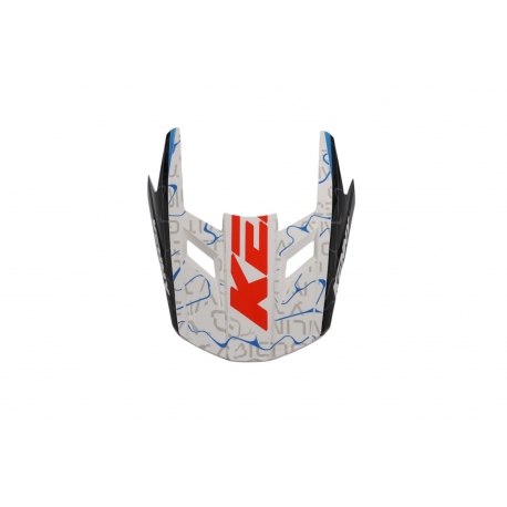 KENNY RACING CZĘŚCI ZAMIENNE DASZEK DO KASKU PERFORMANCE ERT GRAPHIC + WAVE BLUE WHITE ROZMIAR XS-M