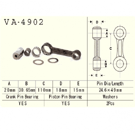 VESRAH KORBOWÓD KAWASAKI JS 550 (550 SX) '82-'90 (A1,A2,A3,A4,A5,A6,A7,A8,B1) (SKUTER WODNY) DO ZAMÓWIENIA (MADE IN JAPAN)