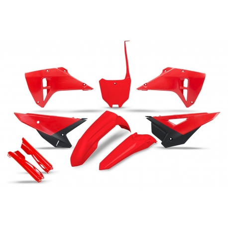 UFO 2026/03 KOMPLET PLASTIKÓW (FULL KIT) Z OSŁONAMI TELESKOPÓW (AMORTYZATORÓW) HONDA CRF 250 / 450 RX '25-'26 KOLOR OEM CZERWONY