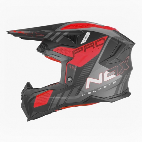 NOX KASK OFF ROAD / CROSS N634 STORM KOLOR CZARNY MAT/CZERWONY ROZMIAR XXL