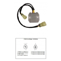 DZE REGULATOR NAPIĘCIA KAWASAKI ZX-6R 600 '00-'02 ZX-6RR 600 '03-'04 ZX-6R 636 '03-'04 (35A) (21066-1125)