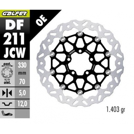 GALFER TARCZA HAMULCOWA PRZÓD KAWASAKI ZX 10R SE '18- ZX 10RR NINJA '17- (FLOATECH) (330X70X5MM)