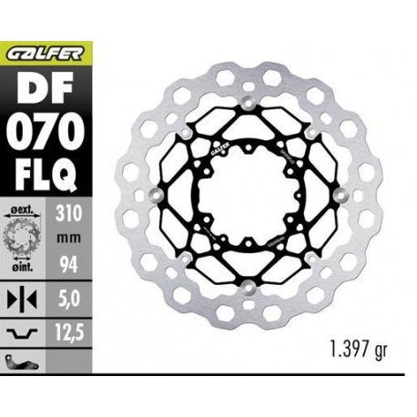 GALFER TARCZA HAMULCOWA PRZÓD HONDA CBR 600 RR '03-'17 CBR 1000 RR '04-'05 CB 1000 R '08-'17 CB 1300 F/S '05- CTX 1300 C '14