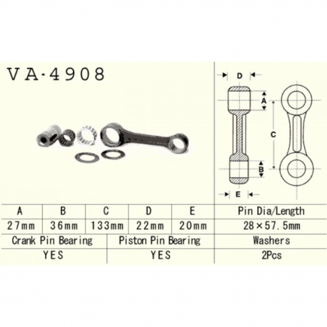 VESRAH 2026/03 KORBOWÓD KAWASAKI JS 750 '95-'98, SXI / SS 750 '95-'98, STS 750 '95-'97 (SKUTER WODNY) (MADE IN JAPAN)