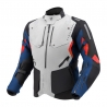KURTKA MOTOCYKLOWA TEKSTYLNA REBELHORN HIKER 4 LIGHT GREY BLUE RED
