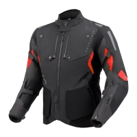 KURTKA MOTOCYKLOWA TEKSTYLNA REBELHORN HIKER 4 BLACK DARK GREY RED
